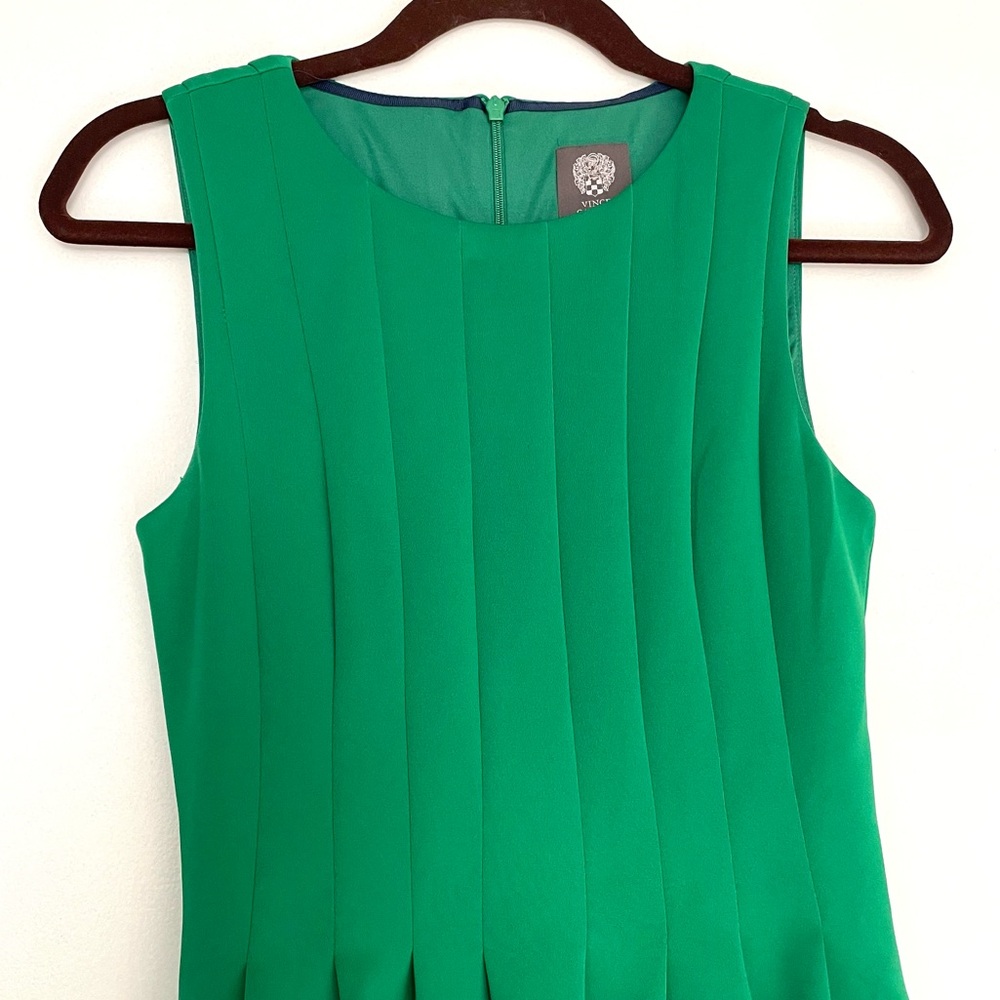 Vince Camuto Sleeveless Fit & Flare Dress in Kelly Green Size 4 - Picture 3 of 6